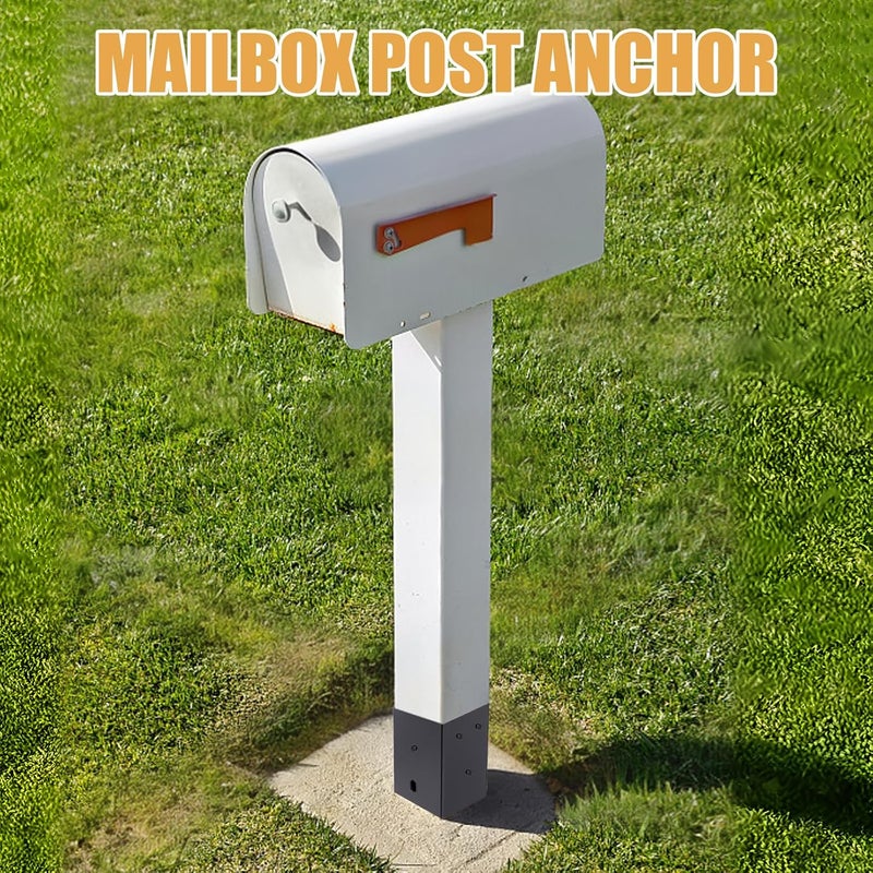 TAYORY 4x4 Post Base Holder Ground Spike, 4 Pcs (Actual 3.6"x3.6") 4x4 Concrete Post Anchor，Black Powder Coated Post Spike for Pergola, Deck, Fence, Mailbox, etc. - Image 5